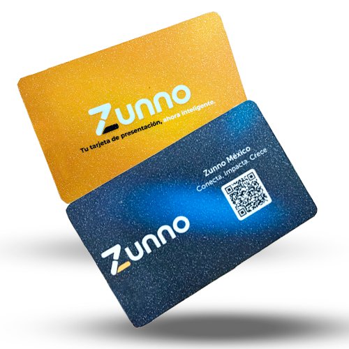 Tarjeta de Presentación NFC Personalizada Acabado Mate y Glitter